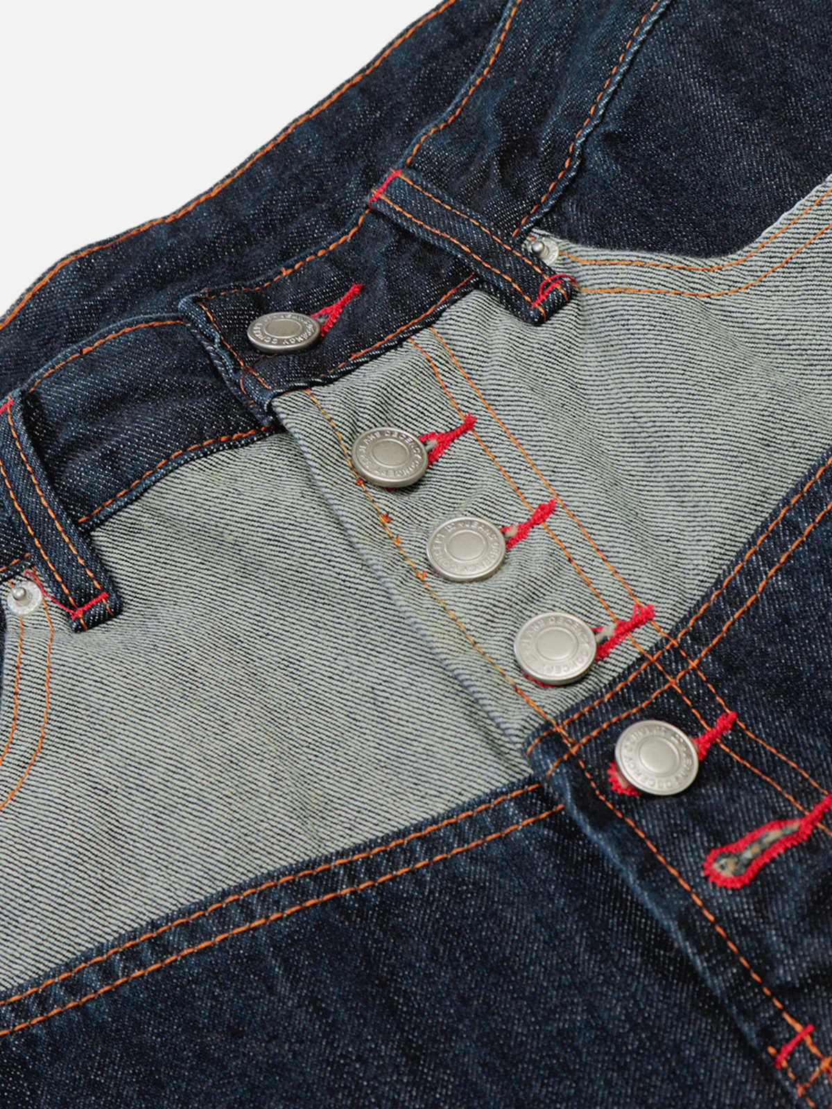 Aelfric Eden Panel Button Baggy Jeans - Image 4
