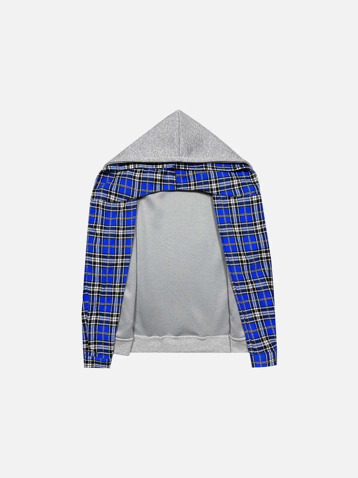 Aelfric Eden Plaid Double Layer Zip Up Hoodie - Image 3