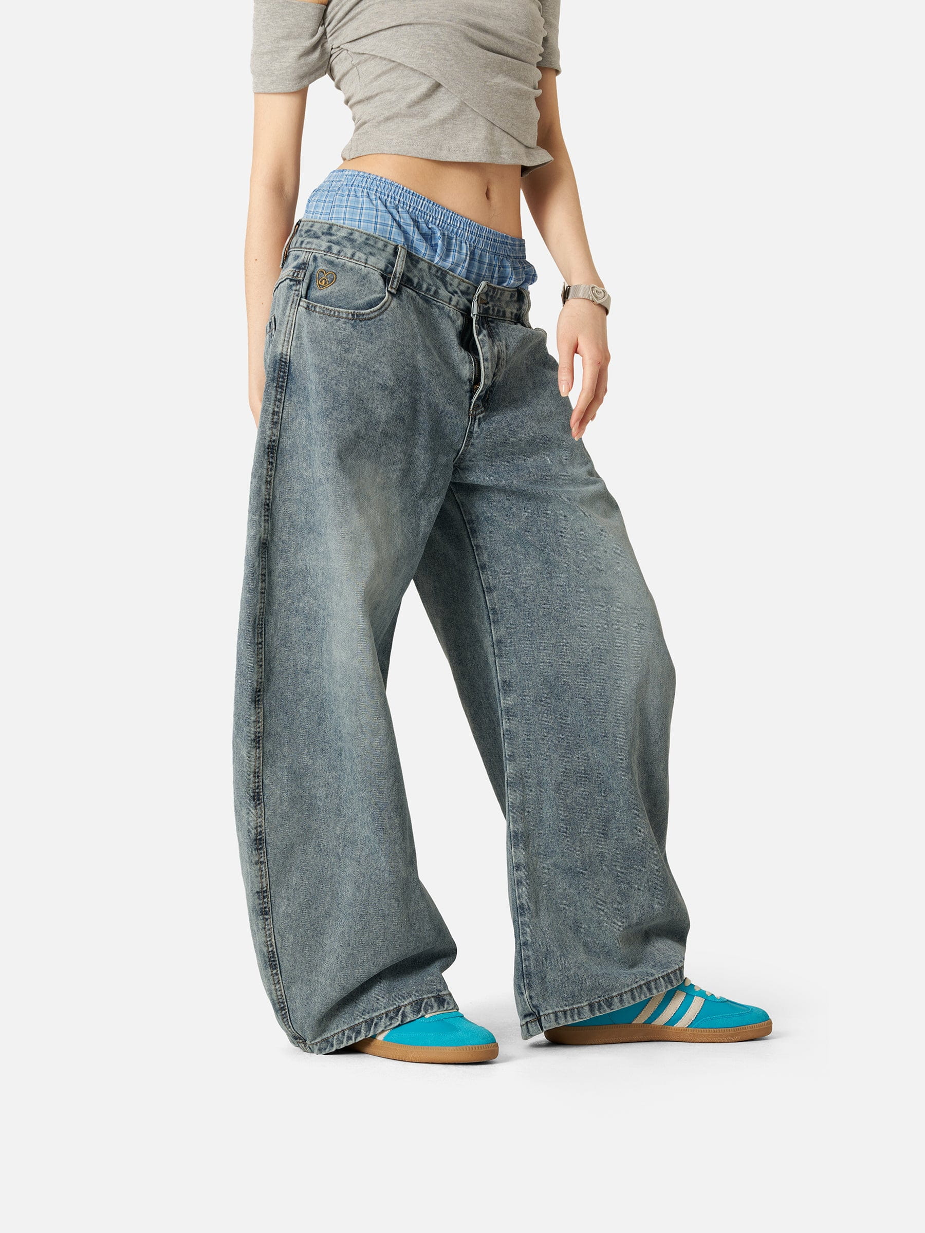Aelfric  Eden  Locker sitzende Jeans mit doppelter Taille - Image 5