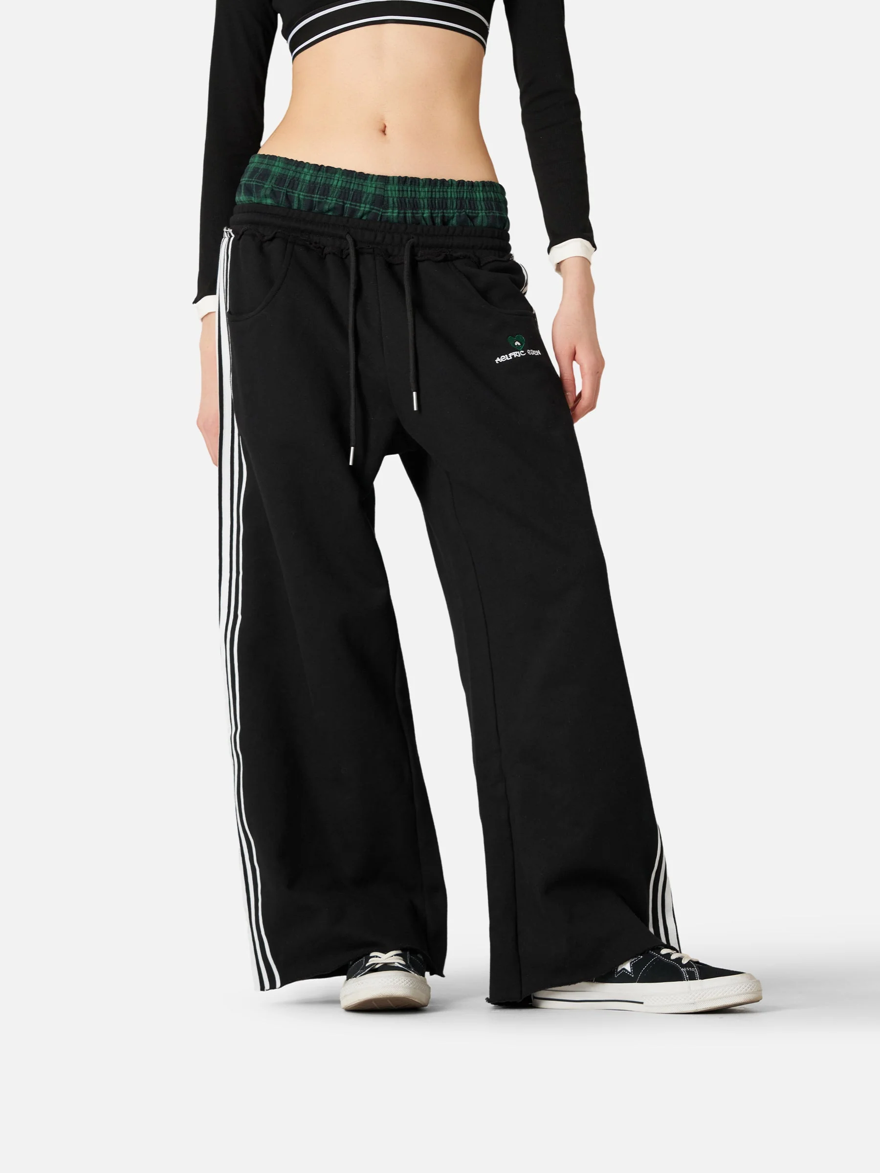 Aelfric Eden Karrierte Baggy Sweatpants mit doppeltem Bund - Image 10