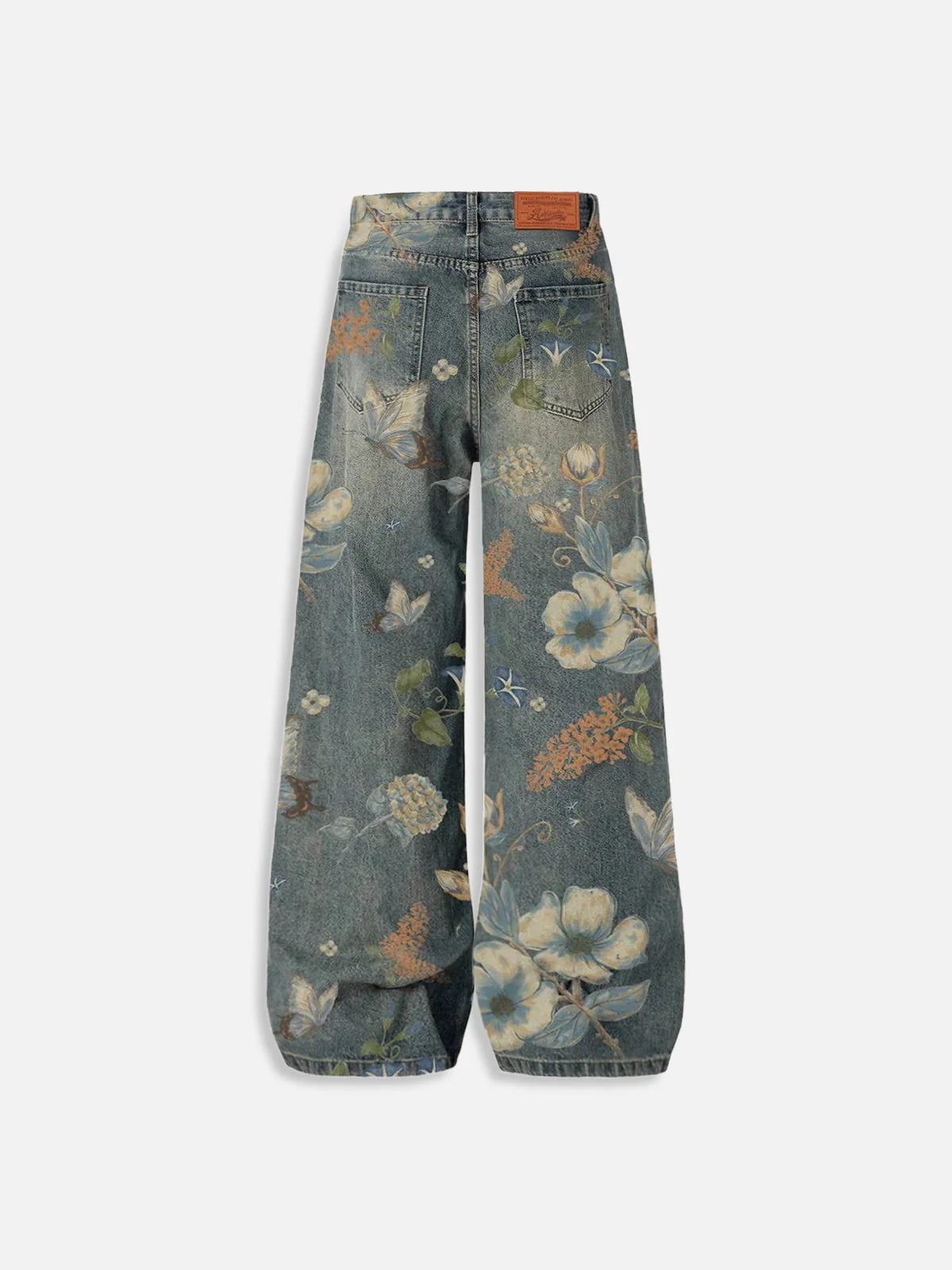 Aelfric Eden Plant Flower Print Jeans - Image 4