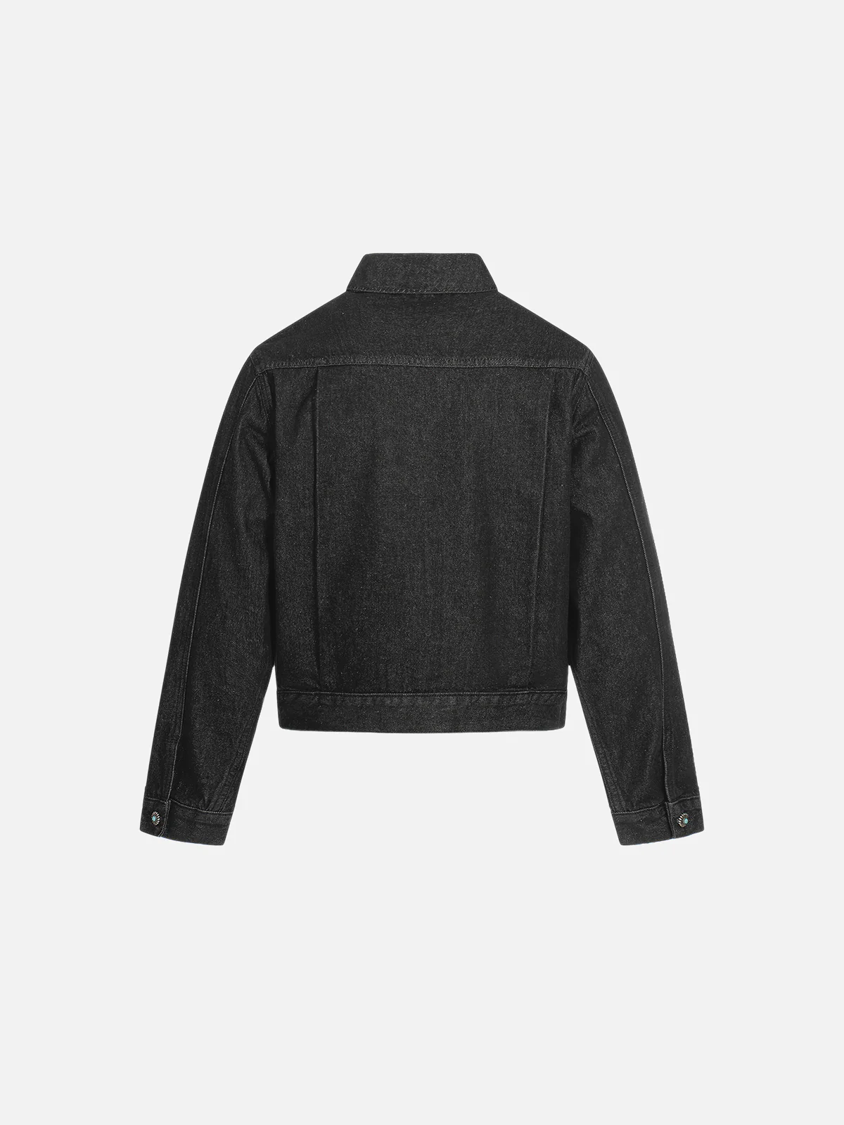 Aelfric Eden Plissierte Jeansjacke mit Metallknöpfen - Image 2