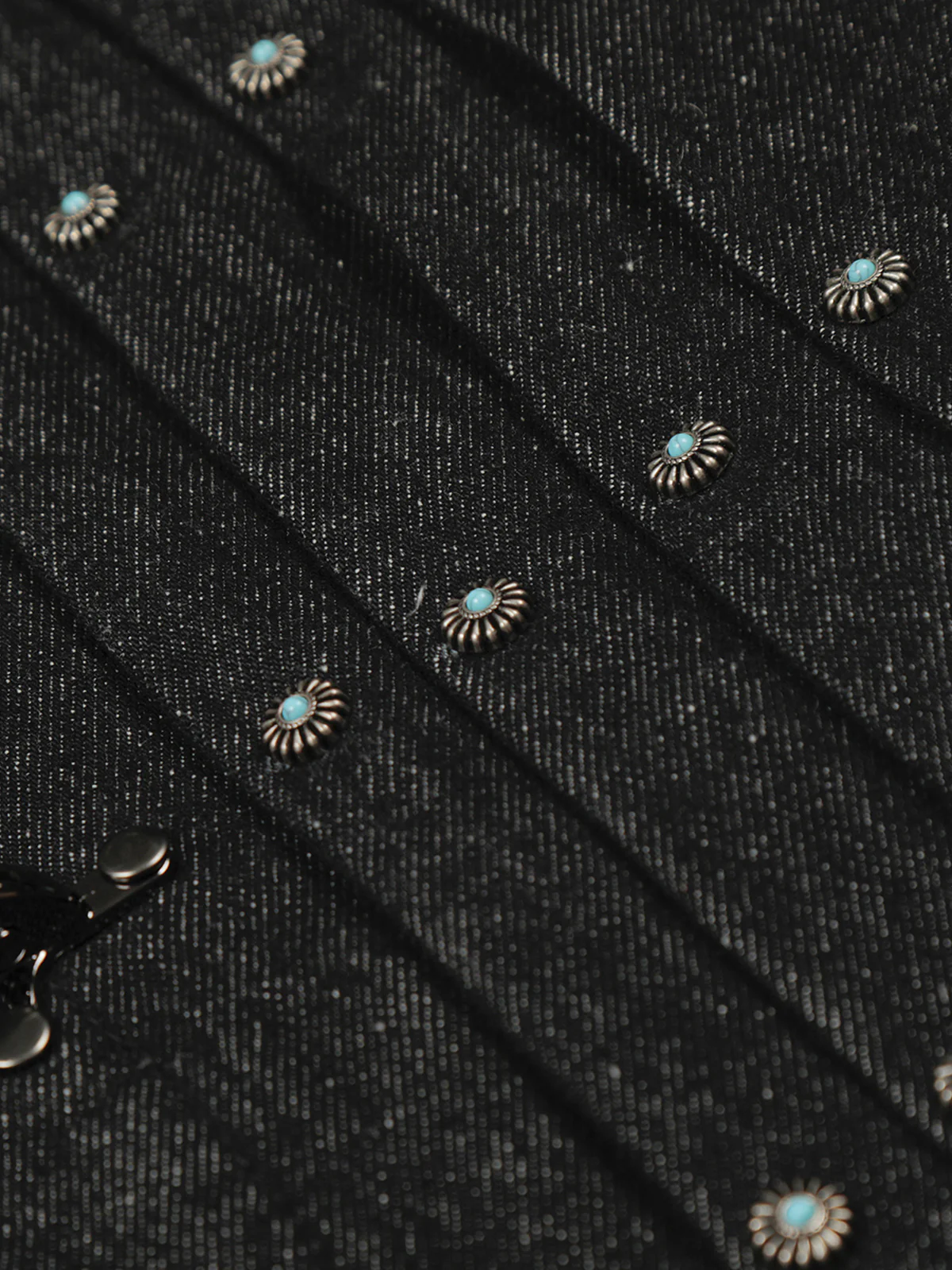 Aelfric Eden Plissierte Jeansjacke mit Metallknöpfen - Image 4