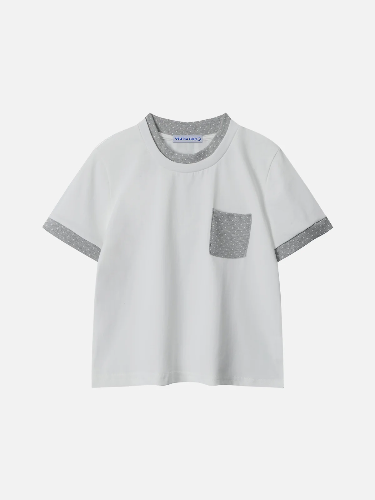 Aelfric Eden Polka Dot T-Shirt mit Kontrasttasche - Image 2
