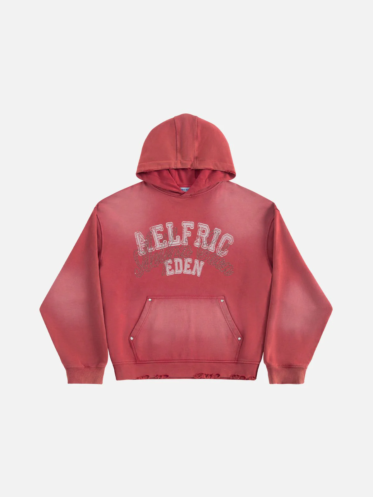 Aelfric Eden Boxy Rhinestone 77 Grafik Pullover Hoodie