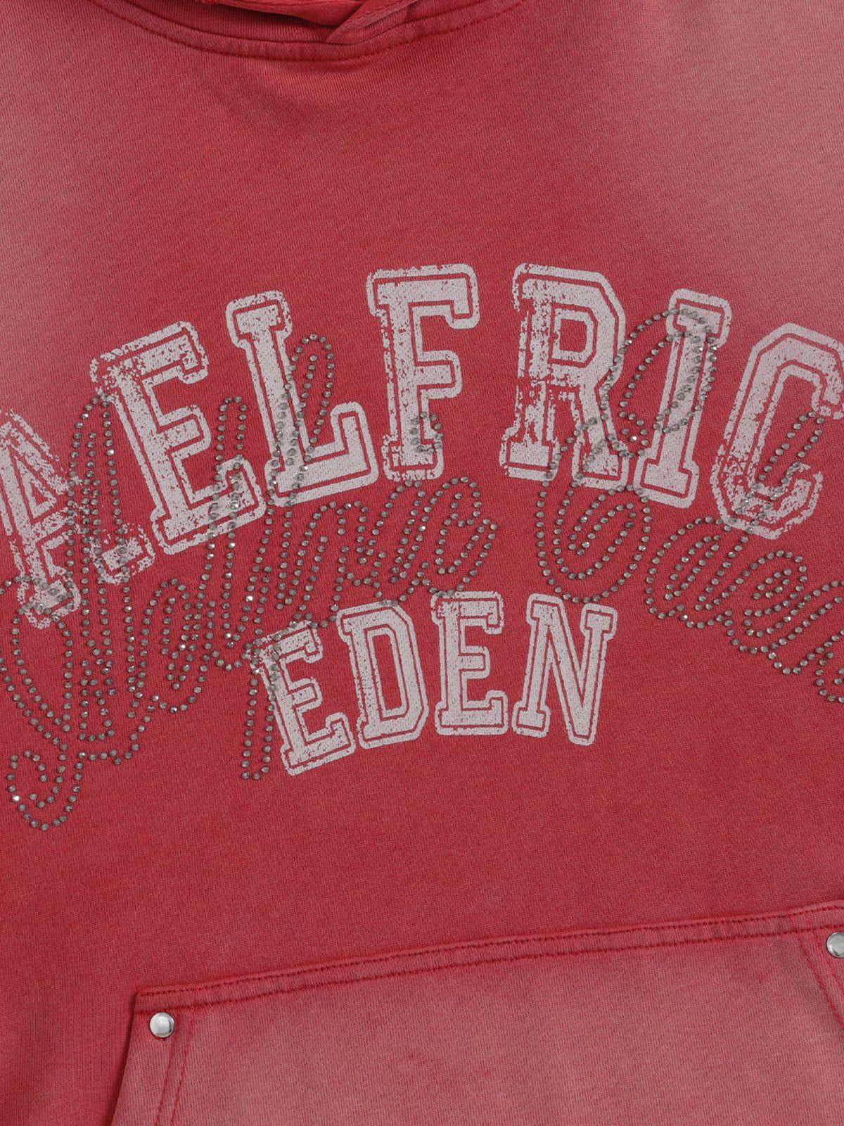 Aelfric Eden Boxy Rhinestone 77 Grafik Pullover Hoodie - Image 5
