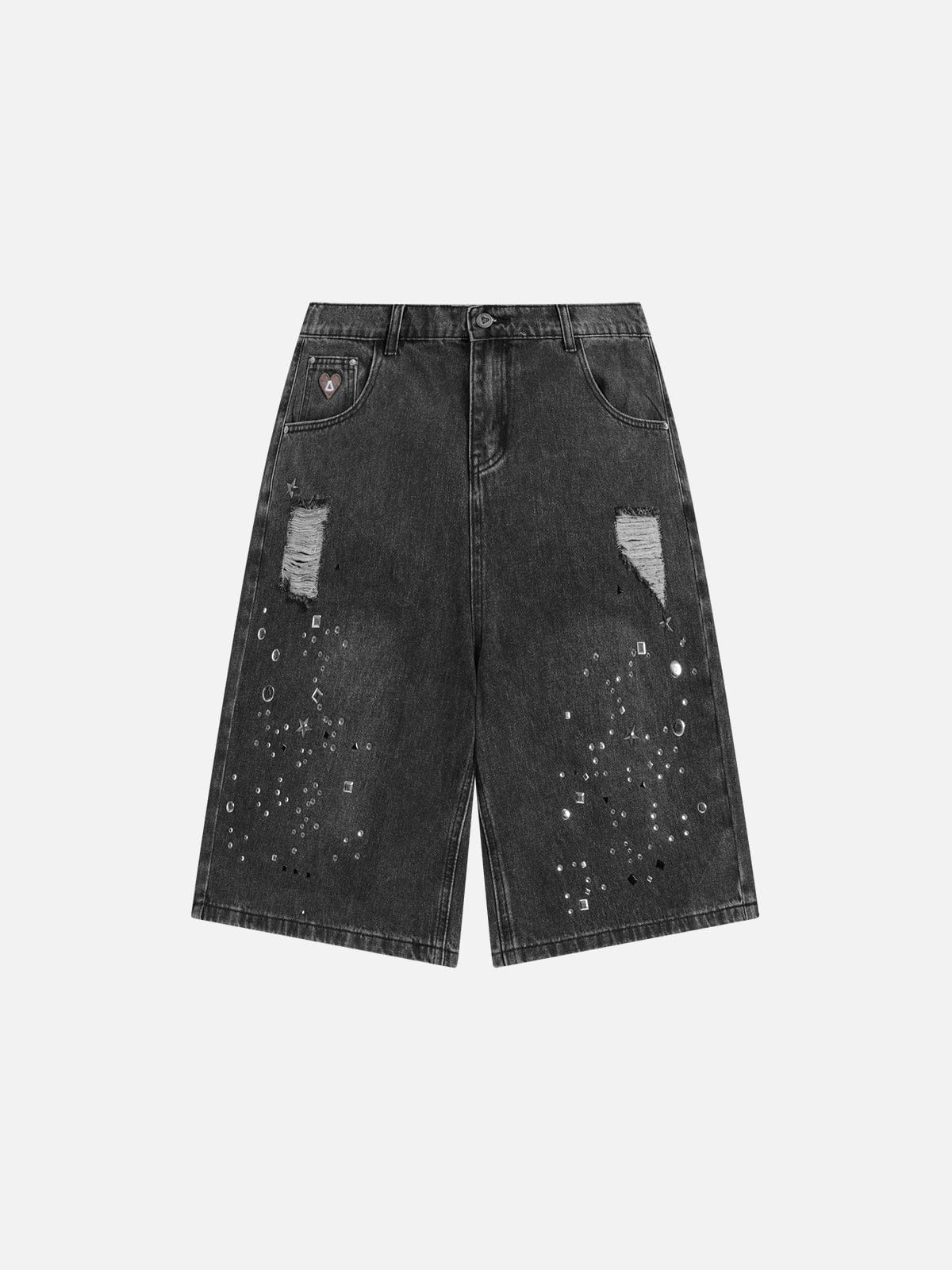Aelfric Eden Washed Jorts mit Strasssteinen