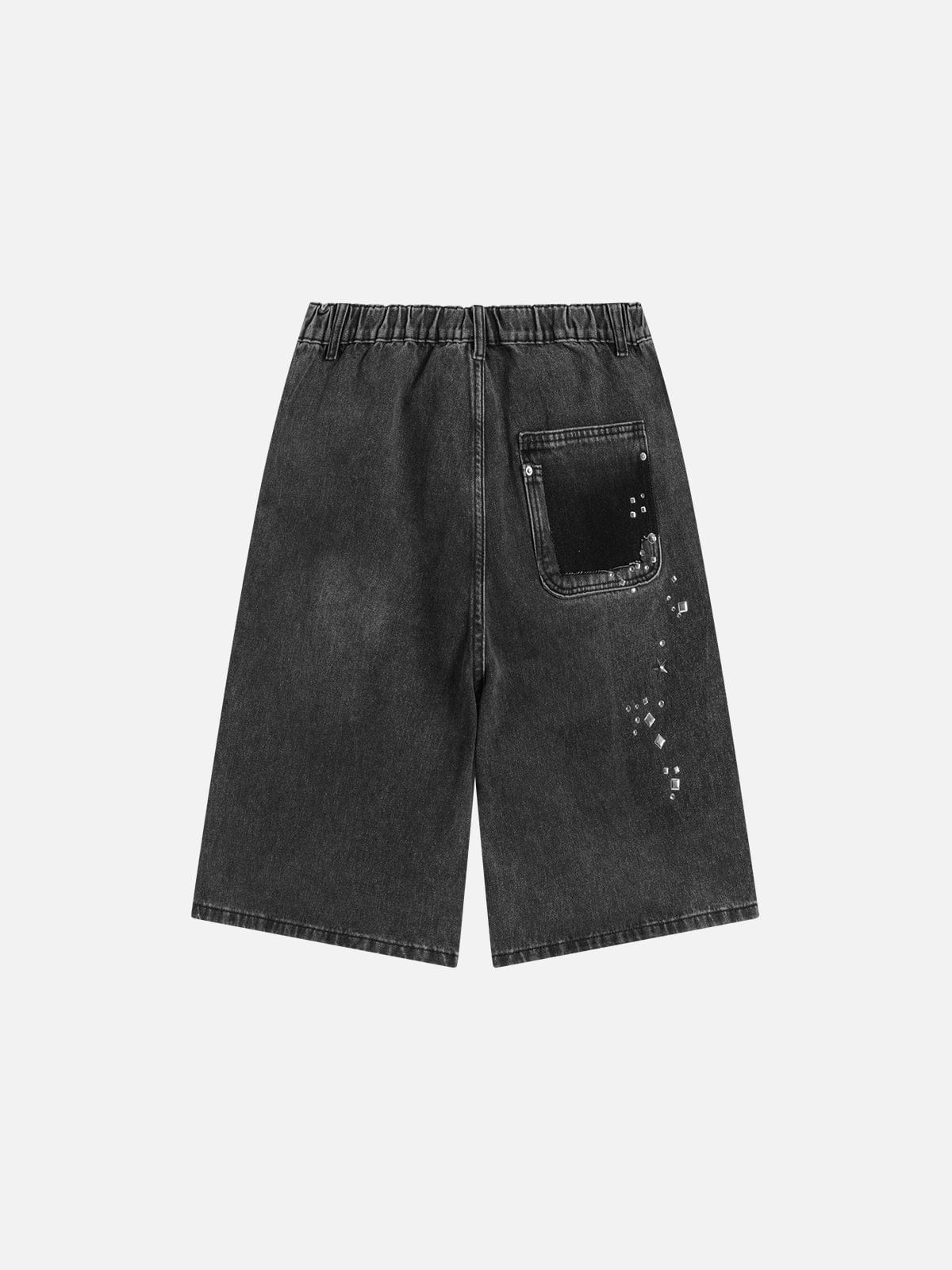 Aelfric Eden Washed Jorts mit Strasssteinen - Image 2