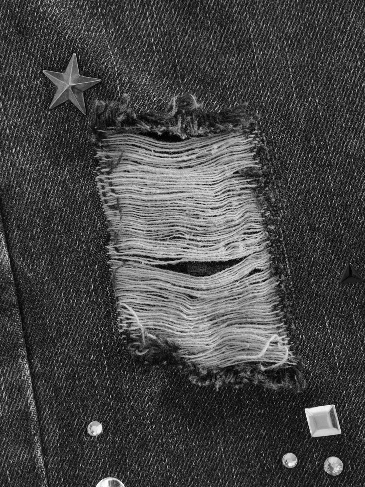 Aelfric Eden Washed Jorts mit Strasssteinen - Image 3