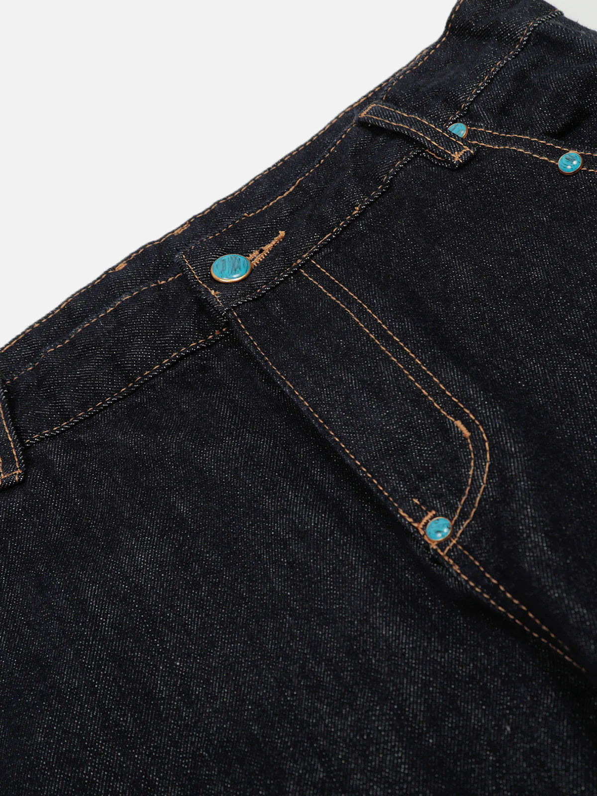 Aelfric Eden Vintage-Nieten Raw Baggy Barrel Jeans - Image 7