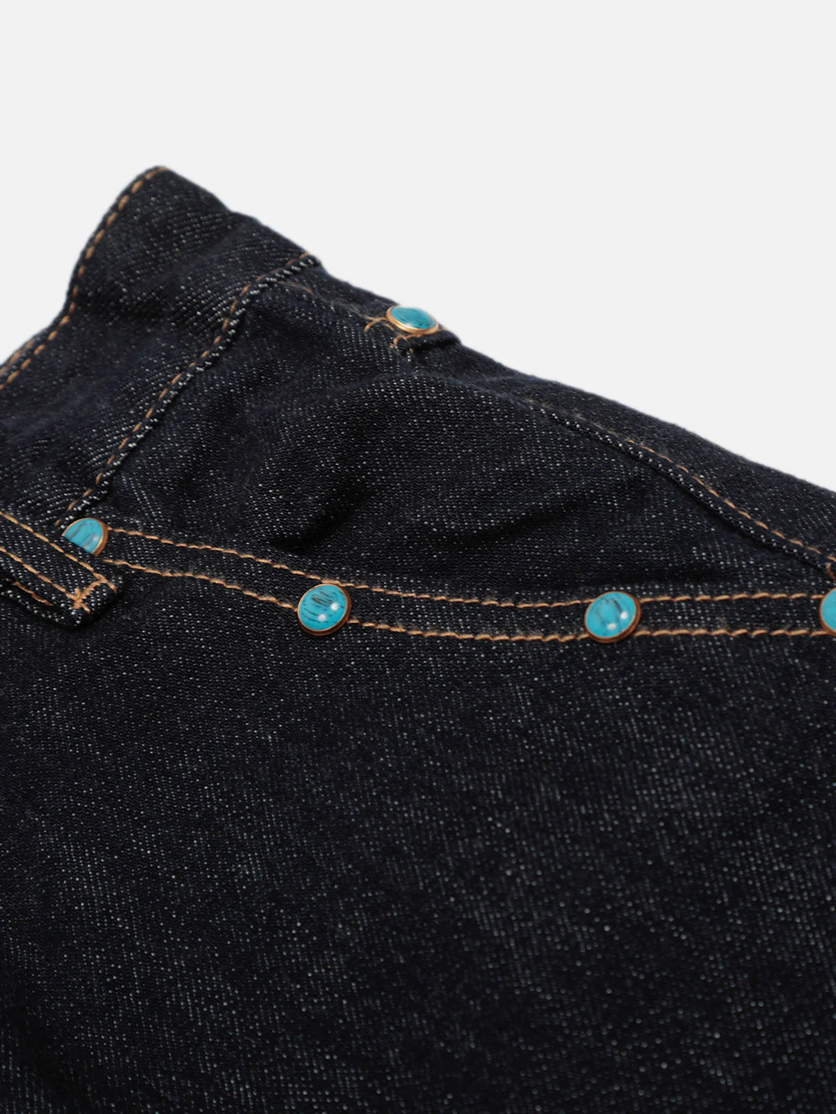 Aelfric Eden Vintage-Nieten Raw Baggy Barrel Jeans - Image 8