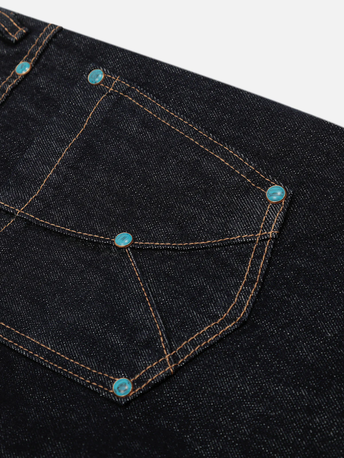 Aelfric Eden Vintage-Nieten Raw Baggy Barrel Jeans - Image 9