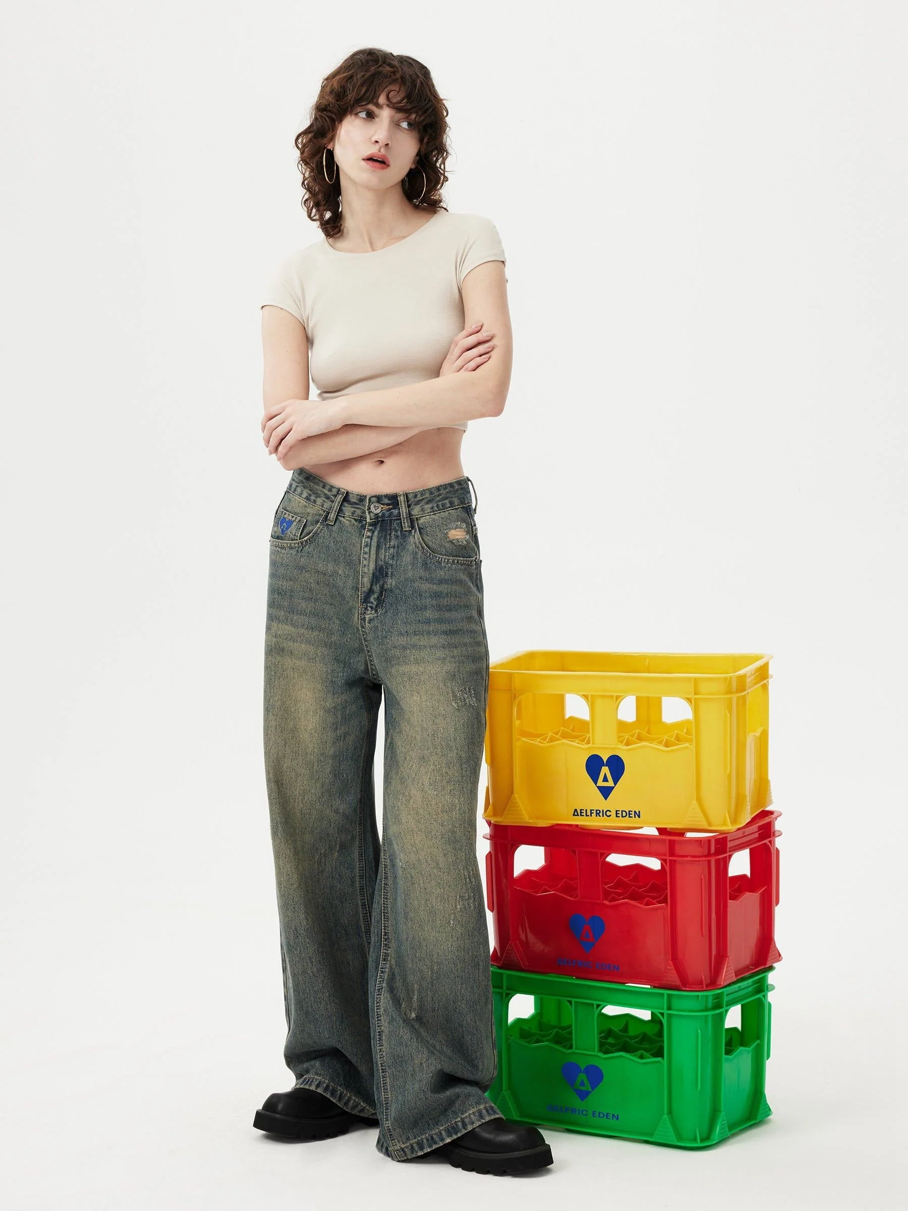 Aelfric Eden Solid Vintage Loose Jeans - Image 5
