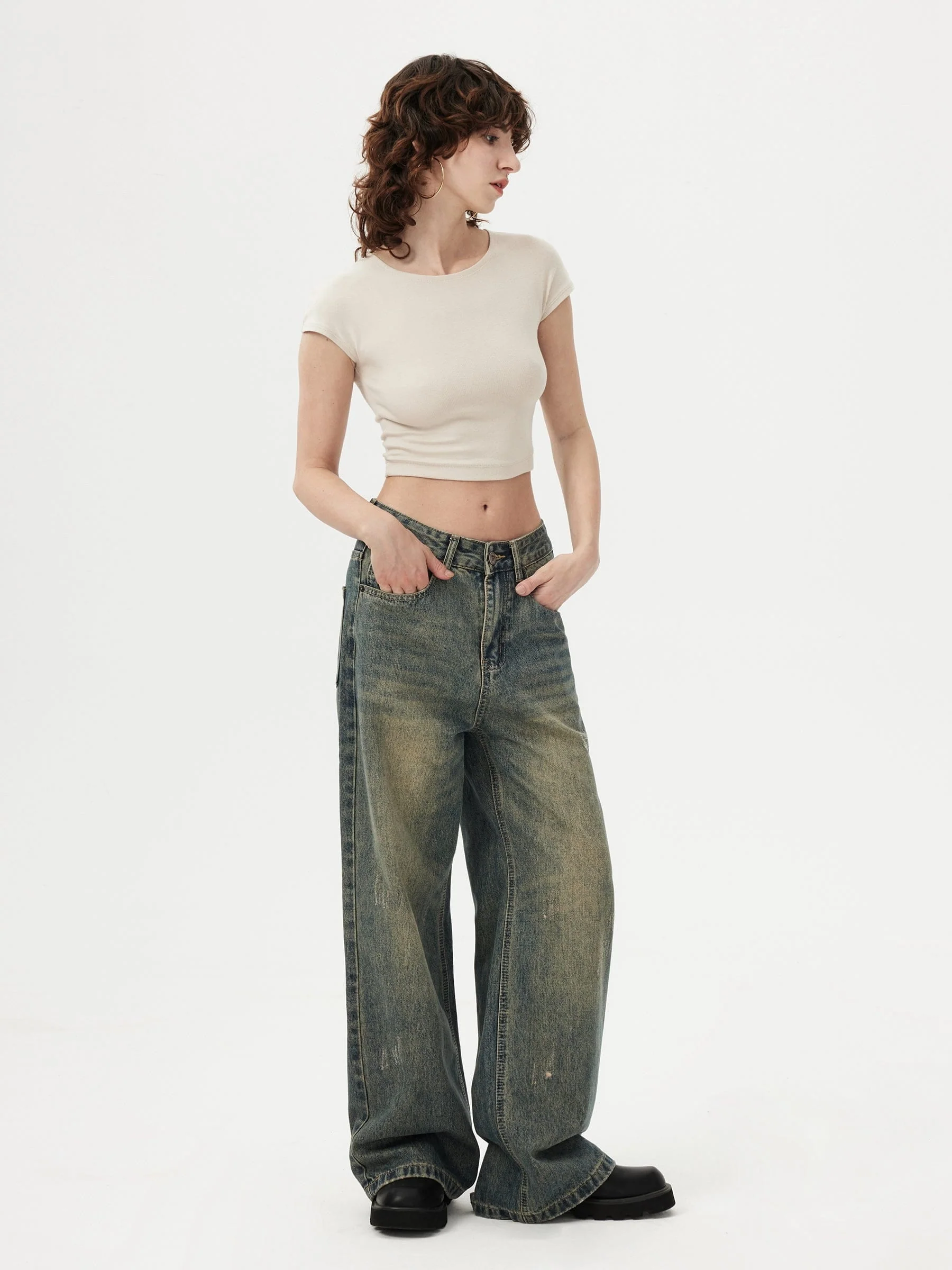 Aelfric Eden Solid Vintage Loose Jeans - Image 6