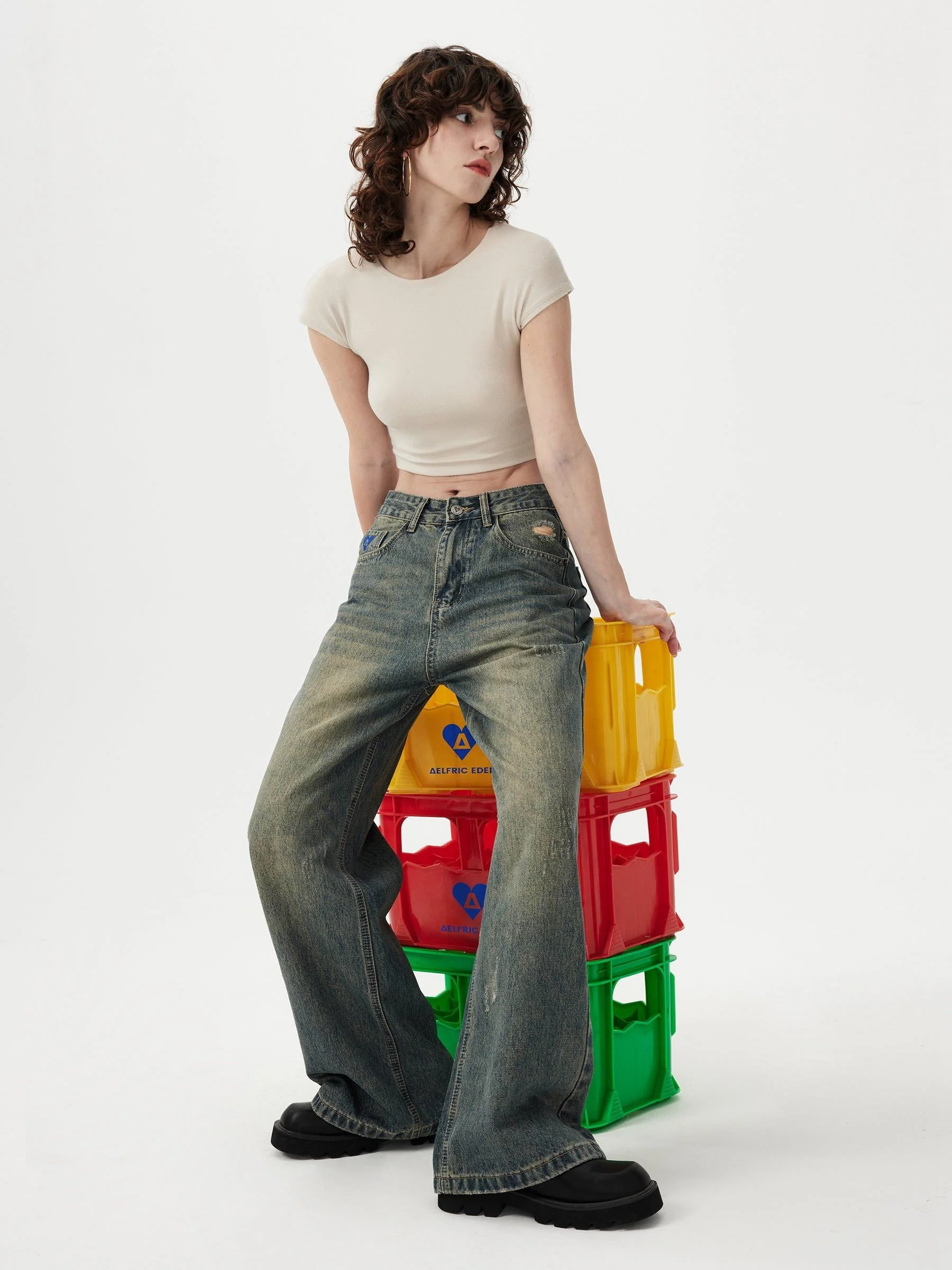 Aelfric Eden Solid Vintage Loose Jeans - Image 7