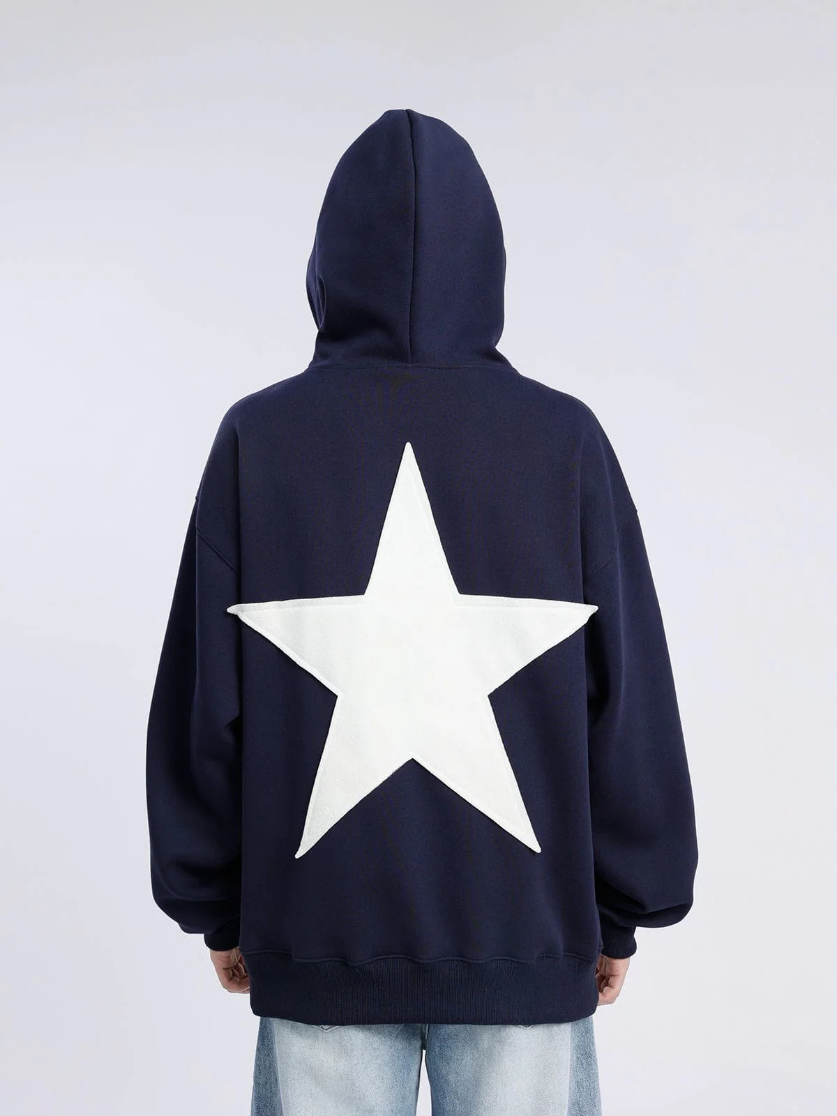 Aelfric Eden Kapuzenpullover mit Stern-Print und Farbkontrast - Image 11