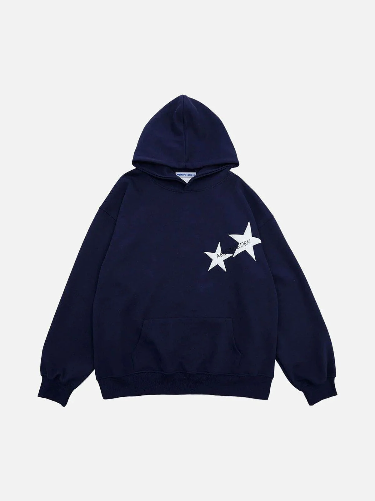 Aelfric Eden Kapuzenpullover mit Stern-Print und Farbkontrast - Image 3
