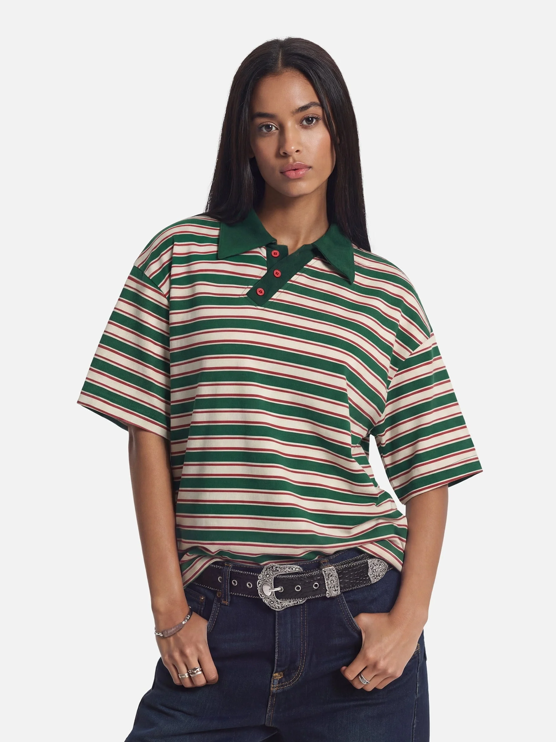 Aelfric Eden Gestreiftes Polo-T-Shirt