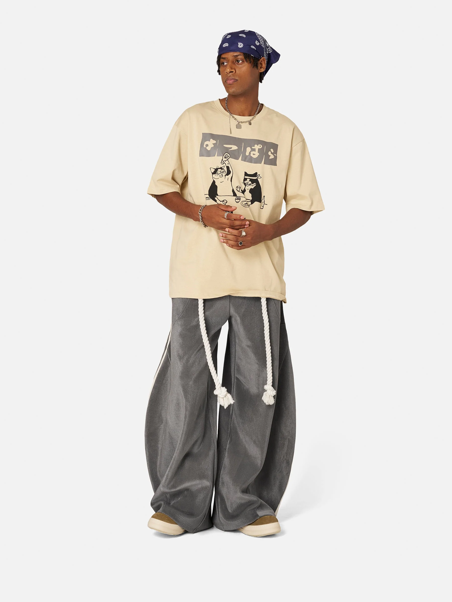 Aelfric Eden Gestreifte Super Baggy Jogginghose - Image 5