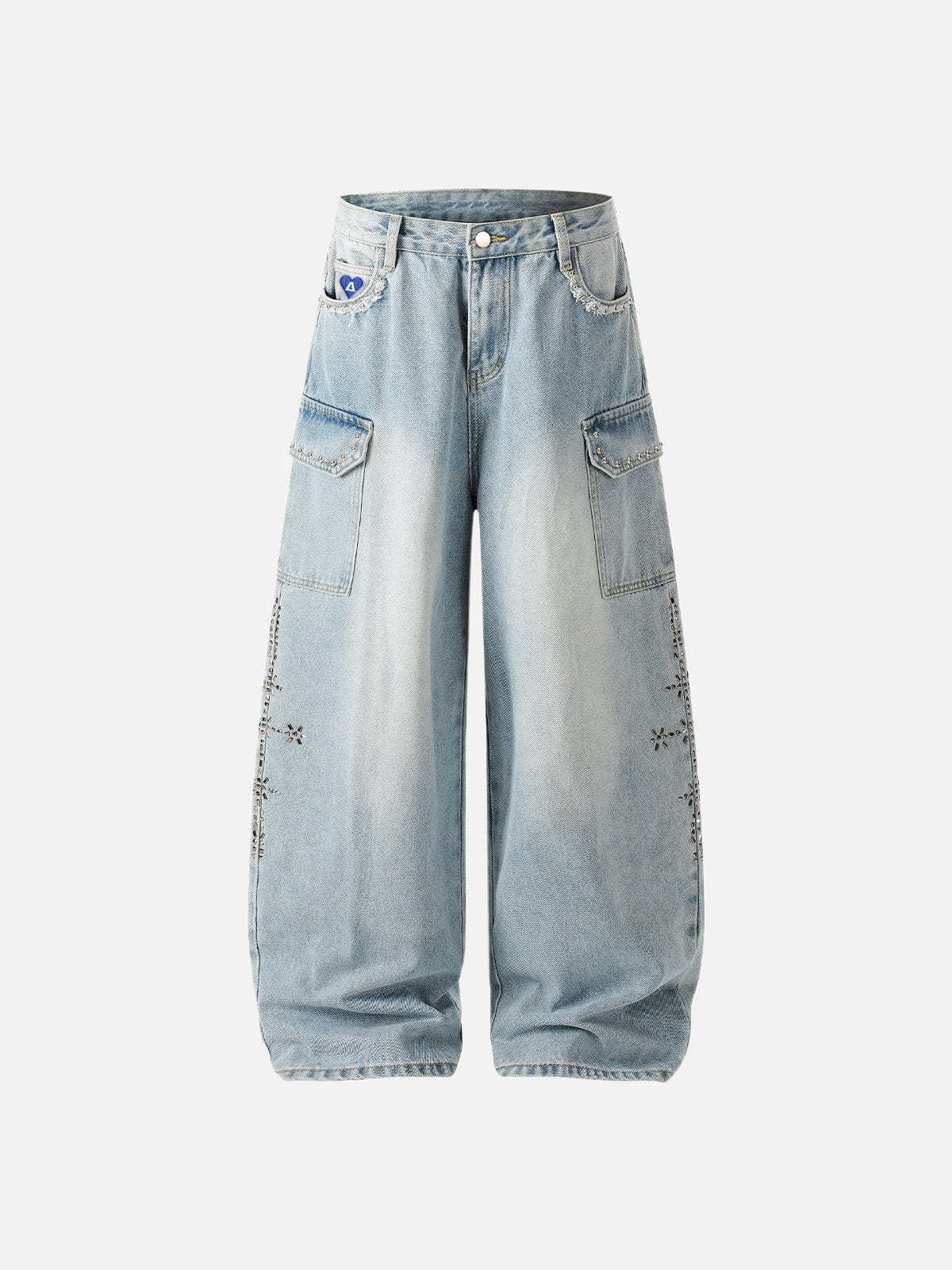 Aelfric Eden Baggy Jeans mit Nieten - Image 3