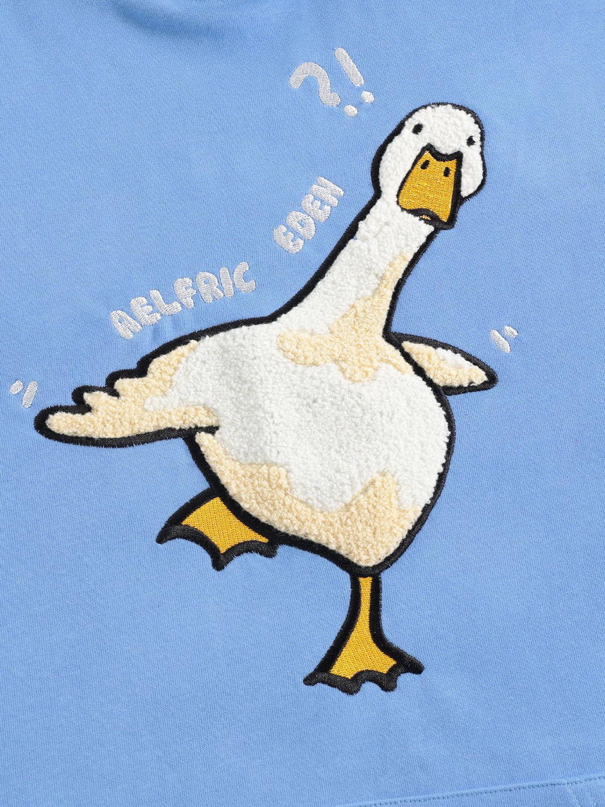 Aelfric Eden Handtuch-Stickerei Enten-Kapuzenpullover - Image 6