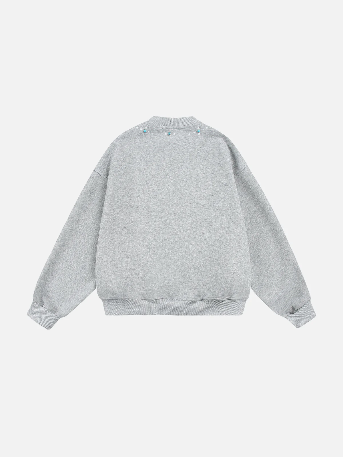 Aelfric Eden Türkisfarbenes Sweatshirt mit Nietenkragen - Image 3