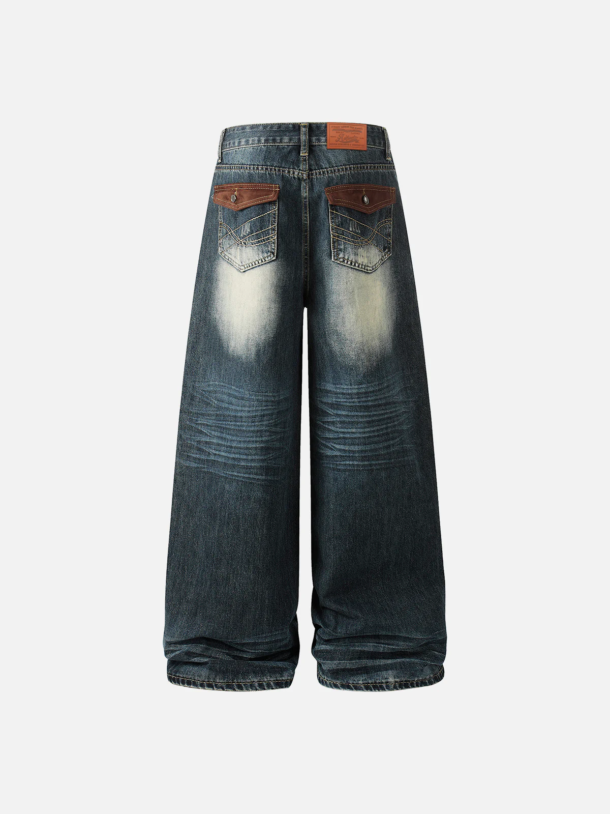 Aelfric Eden Washed Flap Pocket Baggy Jeans - Image 2