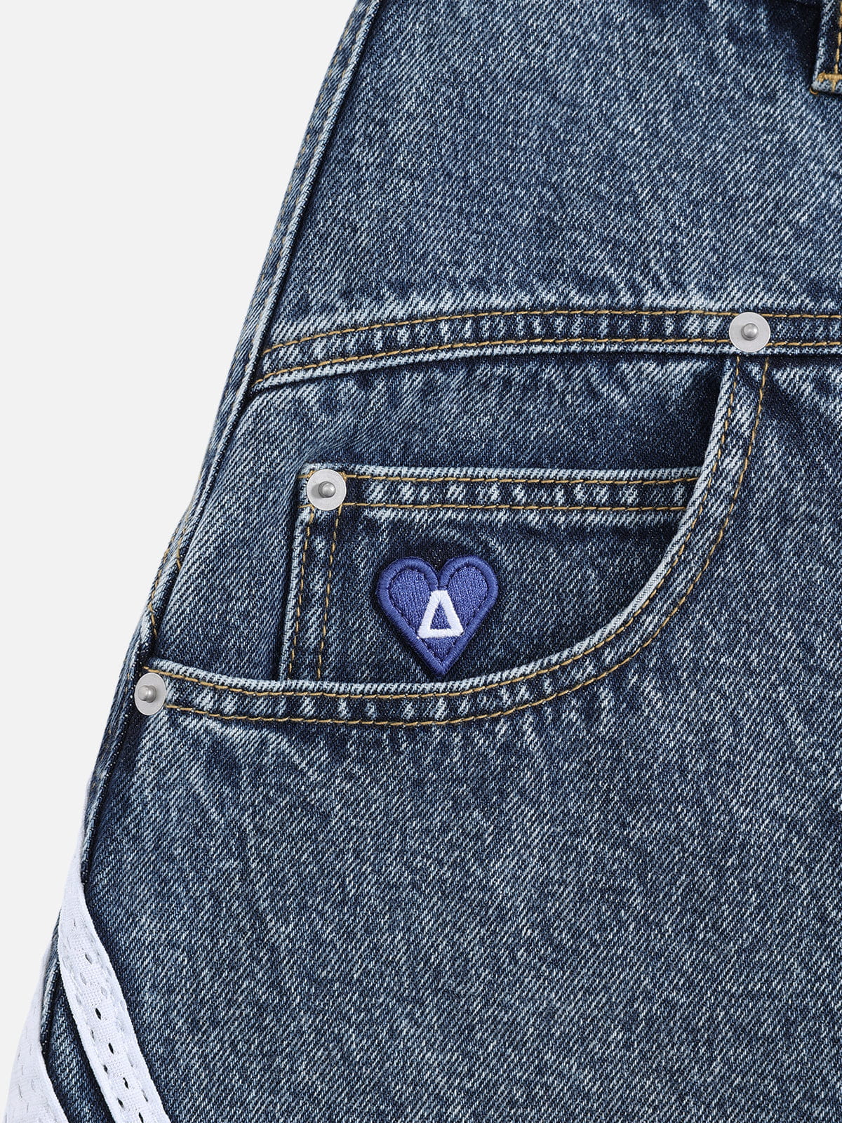 Aelfric Eden Washed Stripe Panel Jorts - Image 4