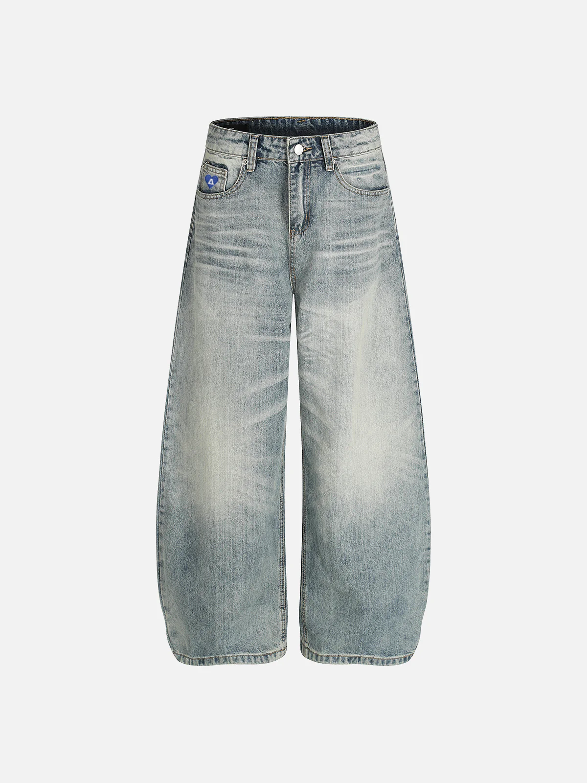 Aelfric Eden Washed Whiskering Baggy Barrel Jeans
