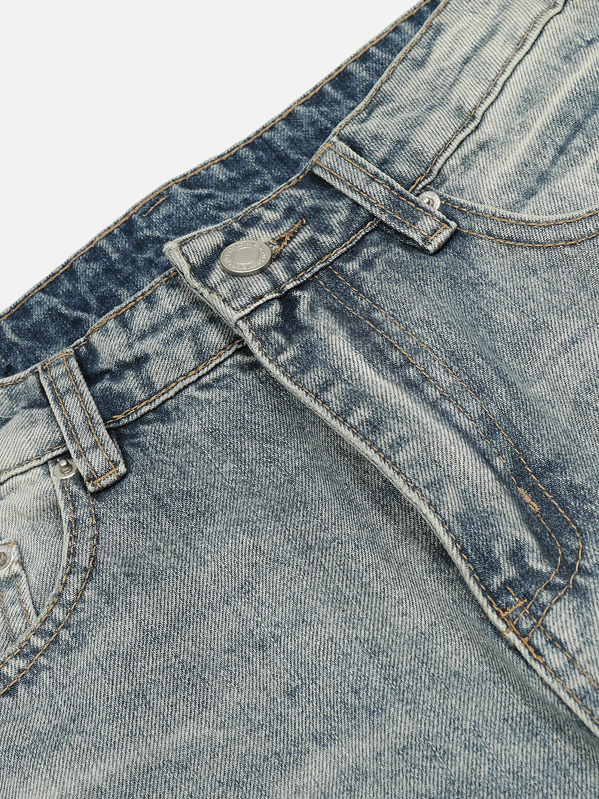 Aelfric Eden Washed Whiskering Baggy Barrel Jeans - Image 4
