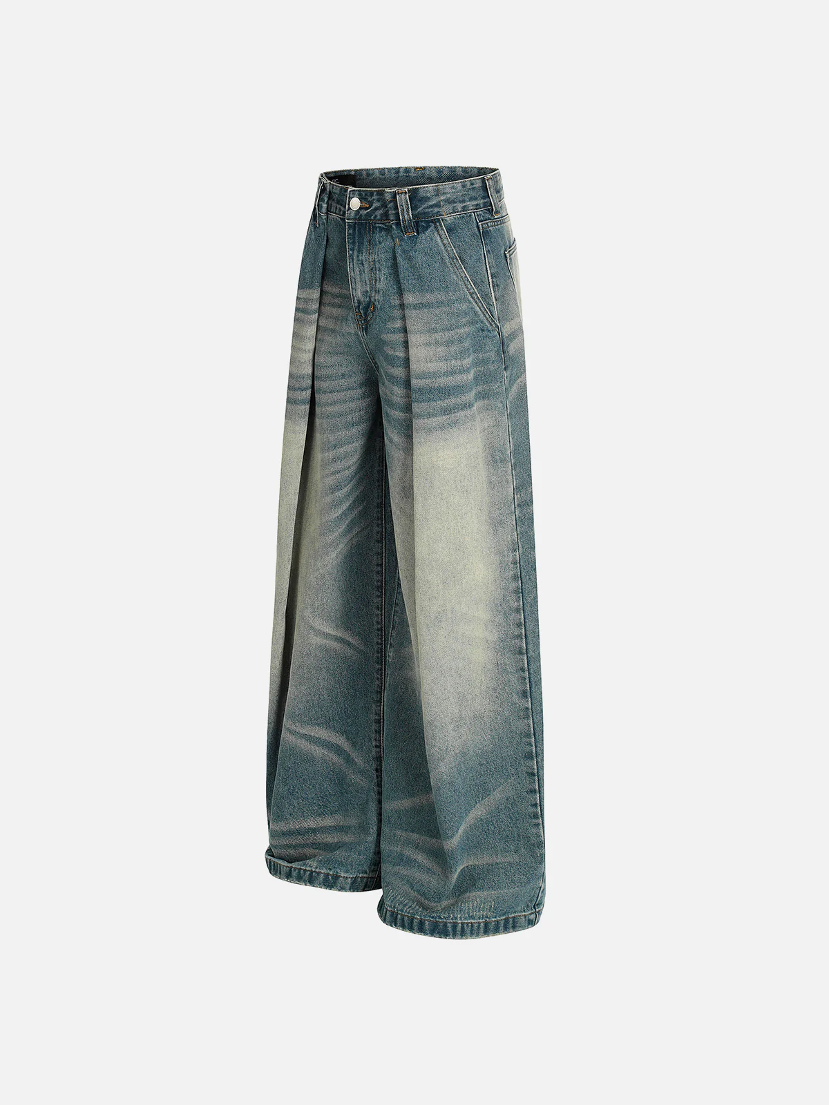 Aelfric Eden Jeans mit Wasch- und Schnurrhaareffekt und Falten - Image 2