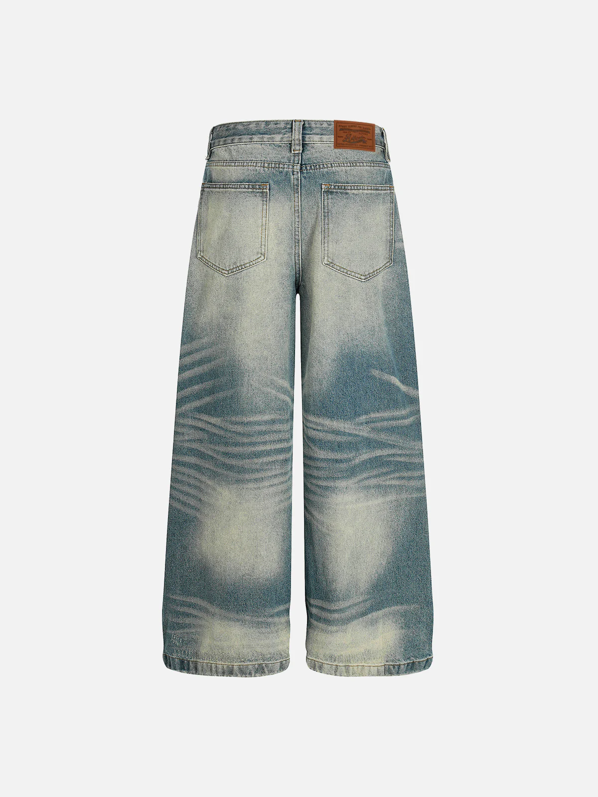 Aelfric Eden Jeans mit Wasch- und Schnurrhaareffekt und Falten - Image 3