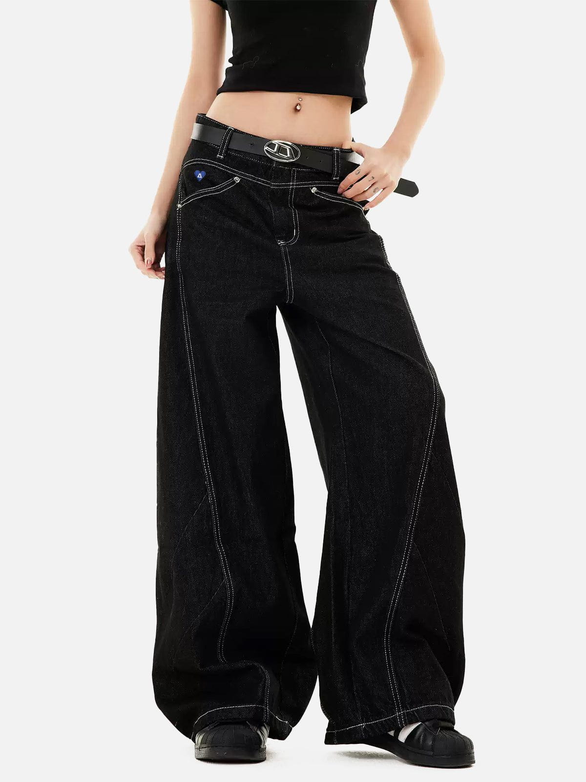 Aelfric Eden Wrinkle Seam Super Baggy Barrel Jeans - Image 3