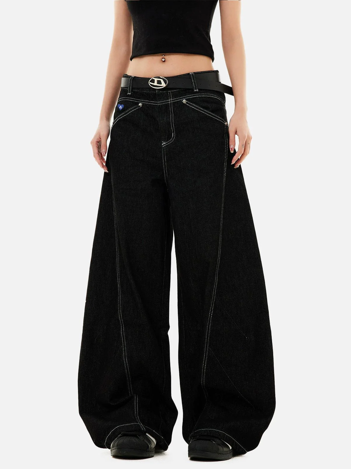 Aelfric Eden Wrinkle Seam Super Baggy Barrel Jeans - Image 4